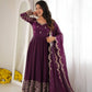 Scarlet Sequin Embroidered Anarkali Set