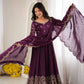 Scarlet Sequin Embroidered Anarkali Set