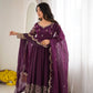 Scarlet Sequin Embroidered Anarkali Set