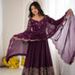 Scarlet Sequin Embroidered Anarkali Set