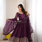 Scarlet Sequin Embroidered Anarkali Set