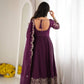 Scarlet Sequin Embroidered Anarkali Set
