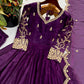 Scarlet Sequin Embroidered Anarkali Set