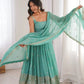 Sea Green Sequin Anarkali Set