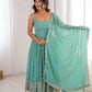 Sea Green Sequin Anarkali Set