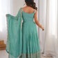 Sea Green Sequin Anarkali Set