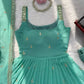 Sea Green Sequin Anarkali Set