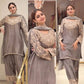 Grey Moti Embroidered Farshi Set