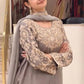 Grey Moti Embroidered Farshi Set