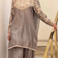 Grey Moti Embroidered Farshi Set