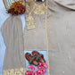 Grey Moti Embroidered Farshi Set