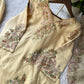 Ivory Cream Fendy Sequins Embroidered Kurti Palazzo Set for Wedding & Festive Wear