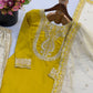 Mustard Sequin Embroidered Sharara Set