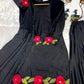 Rosette Embroidered Crepe Sharara