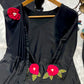 Rosette Embroidered Crepe Sharara