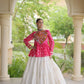 Bandhni Gamthi Peplum Lehenga Set