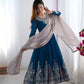 Designer Heavy Georgette Embroidered Party Wear Gown Set