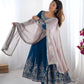 Designer Heavy Georgette Embroidered Party Wear Gown Set