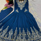 Designer Heavy Georgette Embroidered Party Wear Gown Set