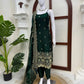 Emerald Sequin Thread Kurta Set