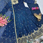 Navy Sequin Booti Anarkali Gown
