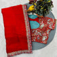 Crimson Zari Sequin Saree