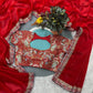 Crimson Zari Sequin Saree