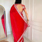Crimson Zari Sequin Saree