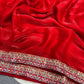 Crimson Zari Sequin Saree
