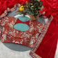 Crimson Zari Sequin Saree