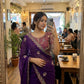 Peacock Embroidered Silk Saree