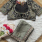 Peacock Embroidered Silk Saree