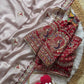 Peacock Embroidered Silk Saree