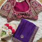 Peacock Embroidered Silk Saree
