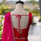 Red Cotton Kali Lehenga with Mirror Work