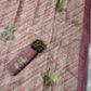 Tussar Linen Leaf Print Saree