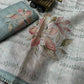 Tussar Linen Leaf Print Saree