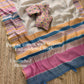 Rainbow Stripe Cotton Saree