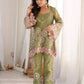Sage Floral Sequin Kurta Set
