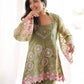 Sage Floral Sequin Kurta Set