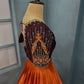 Kanjivaram Maggam Work South Style Half Lehenga Half Saree