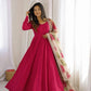 Sequin Print Chanderi Anarkali Gown