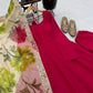 Sequin Print Chanderi Anarkali Gown