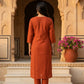 Rust Floral Vine Kurta Set
