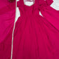 Maroon Mirror-Work Anarkali Gown