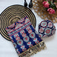 Ajrakh Print Mirror Work Saree
