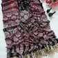 Ajrakh Print Mirror Work Saree
