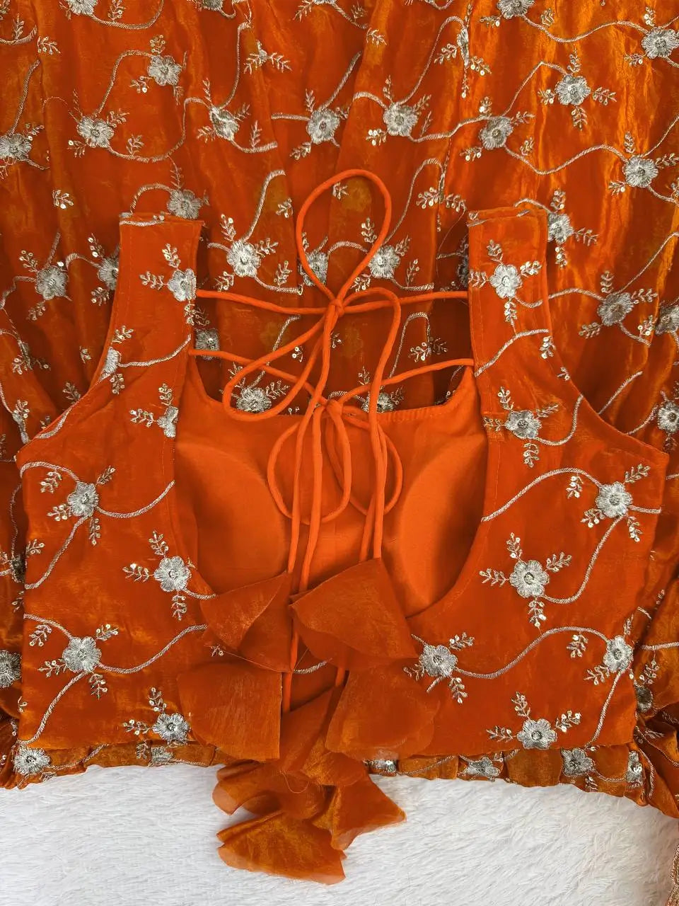 Amber Radiance Silk Anarkali Set