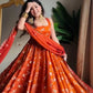 Amber Radiance Silk Anarkali Set