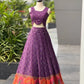 Amethyst Aura Pure Organza Silk Digital Print Lehenga Set